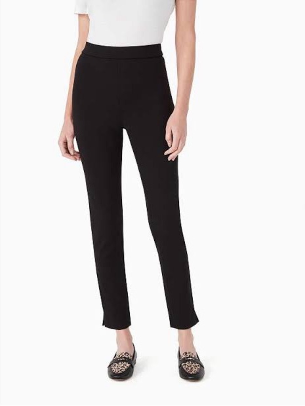 Kate Spade-Classic Black Stretch Ponte Slim Pants